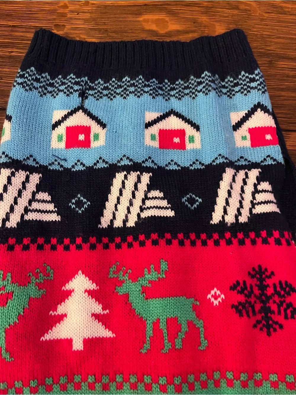 Retired Aldi Gear Holiday Fair Isle Pet Dog Sweater Size Large Ugly Sweater